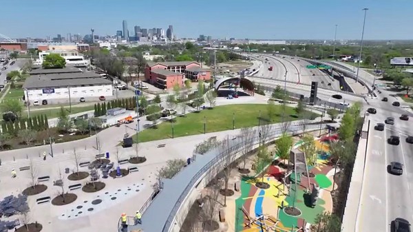 Halperin Park is almost ready and it’s built right over I-35