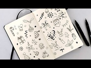 Christmas doodles, zen doodle art , sample patterns drawings for beginners , easy christmas drawing