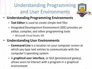1_6 Programming and user environments