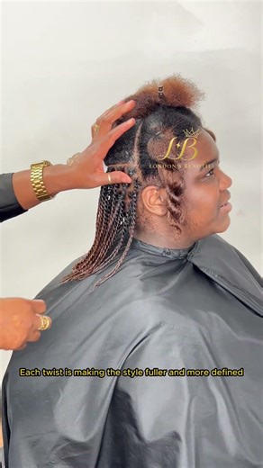 Two Strand Twist with Cornrows Process
