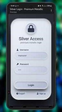 Silver Login form Using HTML,CSS || Code With Mansoor #html #css #javascript