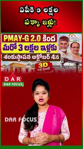 AP Gets 3 Lakh Houses Under PMAY G 2 0 177 3D Houses Pilot Project | DAR FOCUS