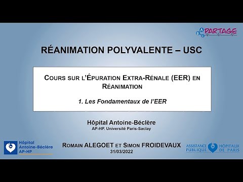 L'Épuration Extra-Rénale en Réanimation : 1. Les Fondamentaux - RÉANIMATION ANTOINE BÉCLÈRE (APHP)