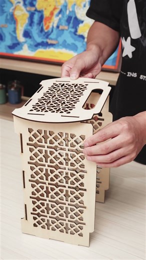 Made with #AtomStackA70Max, no glue needed. precision, pattern, and creativity. #DIY #homedecor