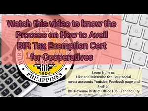 Process on How to Avail BIR Tax Exemption Certificate for Cooperatives
