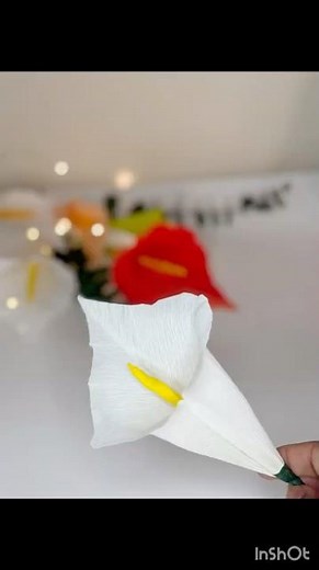 How To Make Easy Calla Lilies With Crepe paper | Step By Step Tutorial