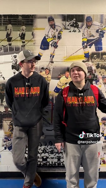 Post game with Trevor Drake, the hatty scorer & 1st star of the night!! 🏒🐢 #terpshockey #marylandhockey #hockeytiktoks #collegehockey #hattrick