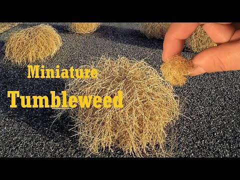 How to Make Easy Realistic miniature Tumbleweed for Ghost town Model Scenery/Diorama/Диорама