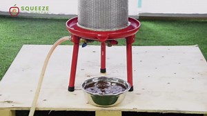 SQUEEZE master Hydraulic Fruit Wine Apple Press -23.8Gallon/90L -Stainless Steel for Wine Cider Making with Filter Bag & Splash Guard