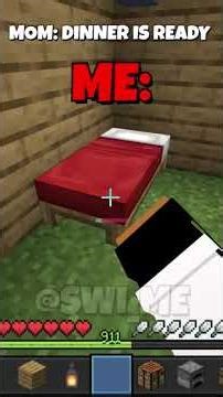 POV: Mom says dinner is ready ☺️ 😄🍽️ #minecraft