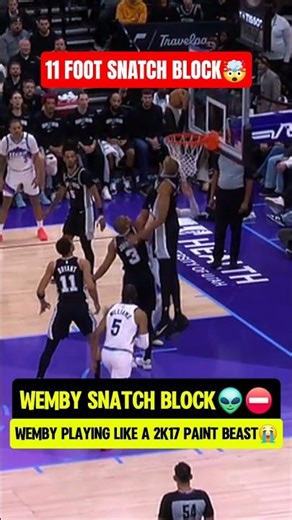 Wemby SNATCH BLOCK above the rim🤯