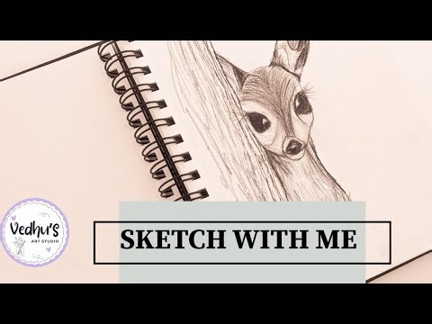How to draw Deer Fawn | Sketch tutorial #vedhusartstudio