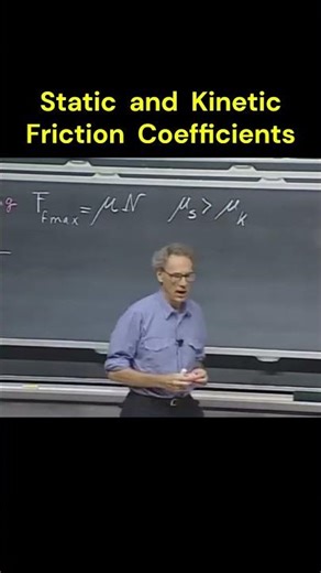 Static and kinetic friction coefficients
