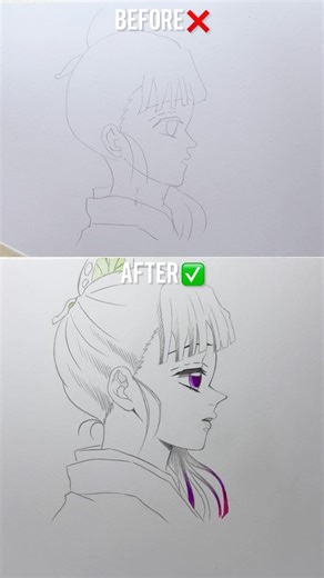 Kanao Transformation Drawing 😍🔥 | Demon slayer drawing #shorts
