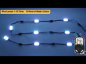 Nilight 8pcs Motorcycle RGB LED Strip Lights Kit Multi-Color Neon Waterproof Atmosphere Lights