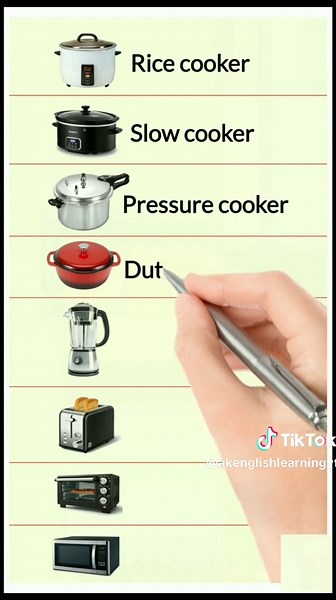 Cooker Types Explained: English Daisy Home Tools Vocabulary