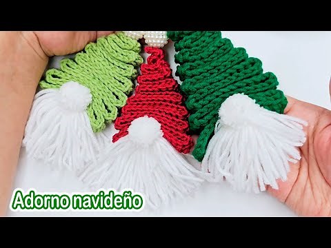 Decoración para Navidad a crochet EN SOLO 10 MINUTOS Nomos a ganchillo adornos Navidenos a crochet