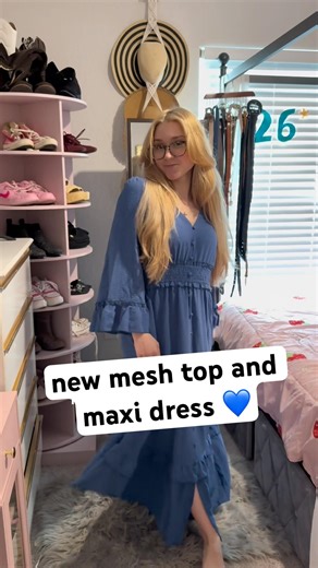 My new mesh top and maxi dress 🥰 #springoutfit #amazonfashion