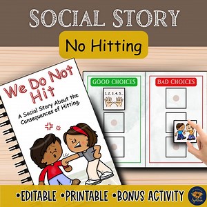 No Hitting Social Story | Hands Are Not for Hitting | Behavior Social Stories | Autism Social Skills | Special Education Resource - Etsy