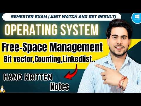 Free Space Management in Operating System (OS) | Bit Vector, Linked list, couting method