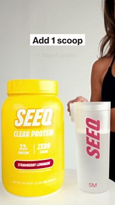 SEEQ Clear Protein Powder - Strawberry Lemonade - 22 Servings - 22g Clear Whey Protein Isolate - Zero Sugar - 0g Lactose - Allergen Friendly - GLP1 Support - Bone Health - Muscle Post Workout Recovery