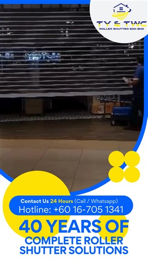 Stuck shutter? We’ve got you 🔧 Fast response, friendly team, solid fixes—repairs, maintenance & installs for all sizes, 24/7. Schedule a free on site visit. Call/WhatsApp 📞 016-705 1341 | TY & TWC Roller Shutter Sdn Bhd