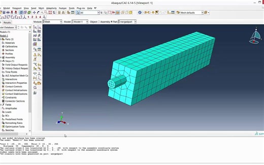 How to merge 2 parts in Abaqus using merge/cut instance