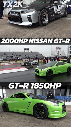 22K views · 70 reactions | 2000hp Nissan GT-R vs 1850hp GT-R Drag race @ Texas Motorplex a TX2K24 event | import2race.com | Facebook