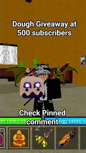 Subscribe fast for dough Giveaway we are very close #giveaway #roblox #bloxfruits #dough