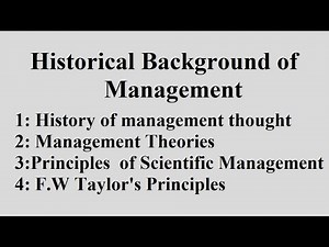 history of Management: How It All Began| Management Chapter 2: Management History|