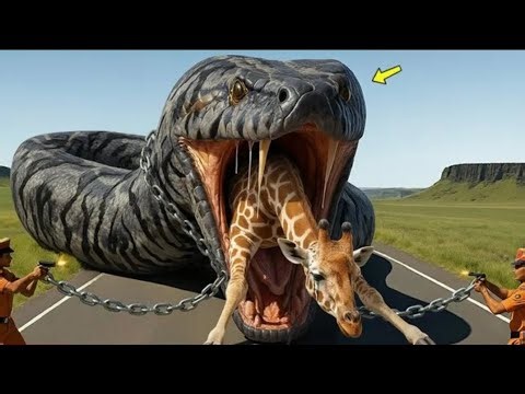 Rescue team saves giraffe from giant python thanks for the smart dog