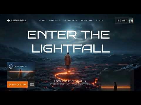 Cinematic Sci-Fi Game Landing Page | Designed 100% in Figma with AI (No Code)