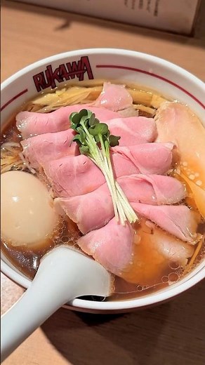 Japanese shoyu ramen! with beef, chicken, and clam broth