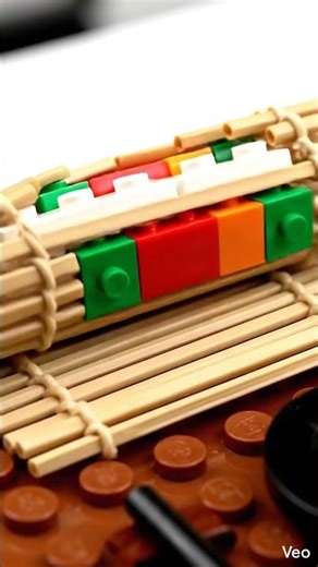 Tiny LEGO Sushi Rolling Station 🍣⚙️ #Shorts #LEGO #Sushi