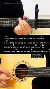 Brown Eyes - Justin Vasquez | Guitar Chords with Lyrics 🎵🎸 #guitartutorial #chords #lyrics | dernalvamusic