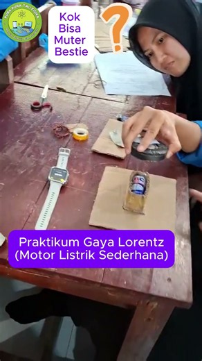 Percobaan Sederhana Motor Listrik (Gaya Lorentz) #medanmagnet #videoshort #praktikumfisika
