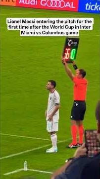 Messi entered the ground for the first time after the World Cup in Inter Miami vs Columbus #messi