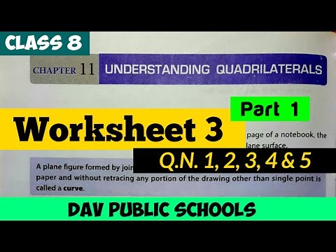 Class 8 maths chapter 11 worksheet 3 Q.N. 1, 2, 3, 4 and 5