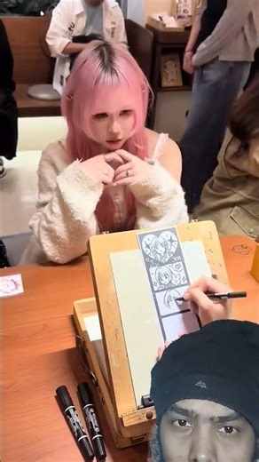 cute 👩 Korean 🇰🇷 girl sketch portrait painting #sketch #drawing #painting