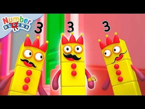 Me, Me, Me Maths with Numberblock Three! 🟡 | Learn to Count for Kids | Number Cartoon | Numberblocks