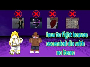 [YBA] How To fight Heaven Ascended Dio With no items | Free Bone?!?!?!?