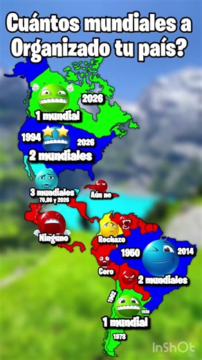 Cuantos mundiales a organizado tu país? #geography #geographythroughmaps #futbol #map #mapping