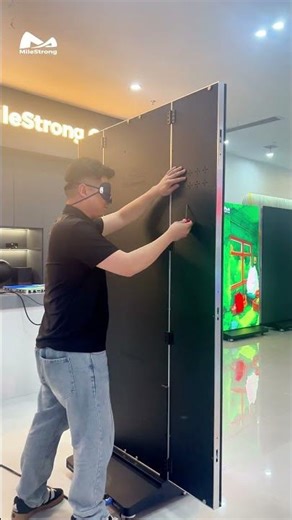 The Blindfolded LED Poster Screen Installation Challenge#MileStrong #leddisplay #ledscreen #uefa