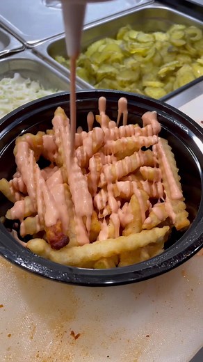 Delicious Fuego Fries with Spicy Hot Chicken