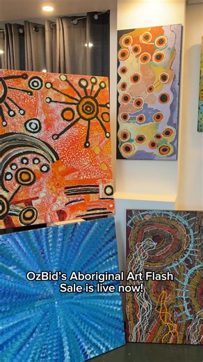 FLASH SALE!! ABORIGINAL ART Ozbid is liquidating 180 gallery artworks in this Massive Flash Auction!! HUGE SAVINGS OFF GALLERY PRICES! It's time to fill those boring white walls without breaking the bank!! Place your bids with ease - no experience needed. Start collecting today and own a piece of Australian culture! ⏰ Deadline: Auction ends Tuesday 17th February FREE SHIPPING AUS WIDE** #AboriginalArt | OzBid