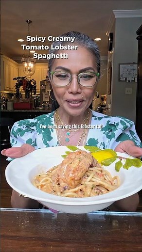 Spicy Creamy Tomato Lobster Spaghetti | Easy Lobster Pasta Recipe