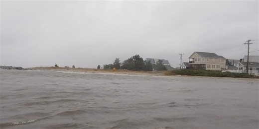 Video: Delaware beach overtaken by extreme high tide as nor'easter batters East Coast