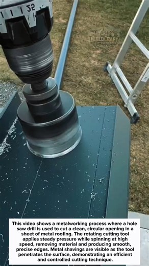 Metal Hole Cutting Drill Tool #shorts #metalworking #tools