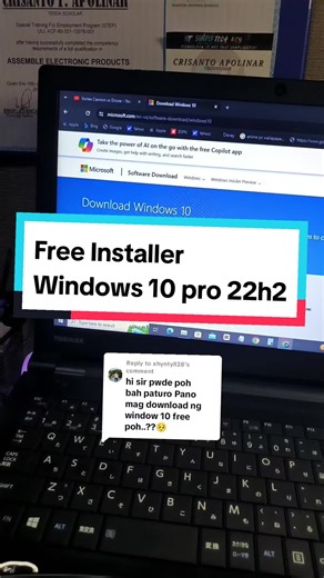 Replying to @xhyntyll28 #windows10pro #windowsinstaller #windowsofficial