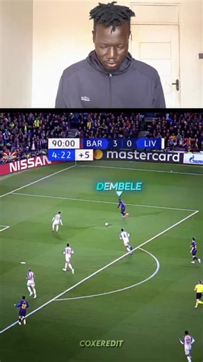 Breezy on Instagram: "Back in 2019 vs. Liverpool, Ousmane Dembele had a chance to put Barcelona up 4-0 in the final seconds in the first leg but missed a sitter. And Barca fans started booing him but Messi stood up for Him. Barcelona would go on to lose in the second leg. #viral #viralreels #viralpost #viralvideos #trend #viralvideo #viralreels #viralvideo #messi #dembele"